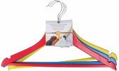 kinderkledinghanger 21 x 35 cm hout rood/geel/blauw 3 stuks