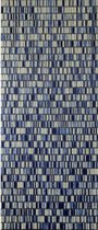 vliegengordijn Mix hulzen 210 x 90 cm PVC blauw/crÃ¨me