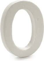 decoratieletter O 13,5 x 15 cm polystyreen wit