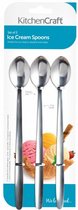 dessertlepels 18 cm RVS zilver 3 stuks