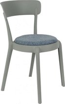 stoel Hoppe Comfy 79 cm polyester/katoen grijs/blauw