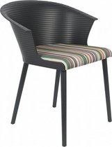 stoel Olivia 74 cm polyester/katoen zwart
