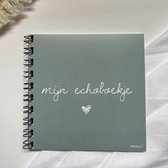 Echoboekje zwangerschap - Mijn echoboekje - Echo foto's bewaren - Echo boekje groen - Babyshower cadeau