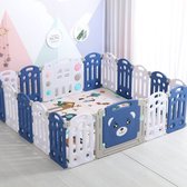 Manzibo Baby Box - Speelbox - Grondbox - Babybox - Kruipbox - Ballenbak - Boxen - Baby/Peuter - Donker Blauw - 180 x 180 CM