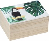 opslagdoos Tucan 10 x 8 cm hout groen