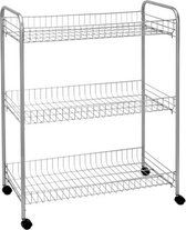 opbergtrolley Grande 84 x 64 cm staal zilver