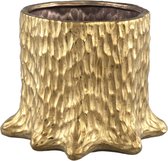 PTMD Inder Ronde Bloempot - 31 x 24 x 24 cm - Keramiek - Goud