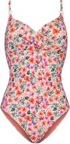 Meadow Mood badpak Bloemenprint, Roze, Groen maat 36D (70D)