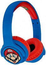 koptelefoon bluetooth Super Mario blauw/rood junior