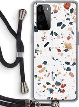 Case Company® - OnePlus 9 Pro hoesje met Koord - Terrazzo N°4 - Telefoonhoesje met Zwart Koord - Bescherming aan alle Kanten en Over de Schermrand