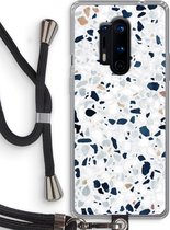 Case Company® - OnePlus 8 Pro hoesje met Koord - Terrazzo N°1 - Telefoonhoesje met Zwart Koord - Bescherming aan alle Kanten en Over de Schermrand
