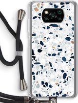 Case Company® - Poco X3 Pro hoesje met Koord - Terrazzo N°1 - Telefoonhoesje met Zwart Koord - Bescherming aan alle Kanten en Over de Schermrand