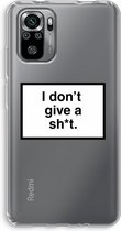 Case Company® - Xiaomi Redmi Note 10S hoesje - Don't give a shit - Soft Cover Telefoonhoesje - Bescherming aan alle Kanten en Schermrand