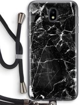 Case Company® - Samsung Galaxy J5 (2017) hoesje met Koord - Zwart Marmer 2 - Soft Case - Bescherming aan alle Kanten - Zijkanten Transparent - Bescherming Over de Schermrand - Back Cover - Cr