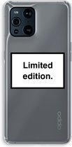 Case Company® - OPPO Find X3 Pro hoesje - Limited edition - Soft Cover Telefoonhoesje - Bescherming aan alle Kanten en Schermrand