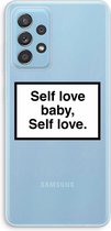 Case Company® - Samsung Galaxy A73 hoesje - Self love - Soft Cover Telefoonhoesje - Bescherming aan alle Kanten en Schermrand