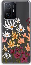 Case Company® - Xiaomi 11T hoesje - Painted wildflowers - Soft Cover Telefoonhoesje - Bescherming aan alle Kanten en Schermrand