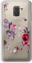 Case Company® - Samsung Galaxy A8 (2018) hoesje - Mooie bloemen - Soft Cover Telefoonhoesje - Bescherming aan alle Kanten en Schermrand