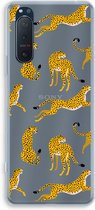 Case Company® - Sony Xperia 5 II hoesje - Luipaard - Soft Cover Telefoonhoesje - Bescherming aan alle Kanten en Schermrand