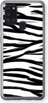 Case Company® - Samsung Galaxy A21s hoesje - Zebra pattern - Soft Cover Telefoonhoesje - Bescherming aan alle Kanten en Schermrand