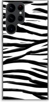 Case Company® - Samsung Galaxy S22 Ultra hoesje - Zebra pattern - Soft Cover Telefoonhoesje - Bescherming aan alle Kanten en Schermrand