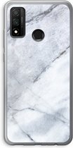 Case Company® - Huawei P Smart (2020) hoesje - Witte marmer - Soft Cover Telefoonhoesje - Bescherming aan alle Kanten en Schermrand