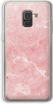 Case Company® - Samsung Galaxy A8 (2018) hoesje - Roze marmer - Soft Cover Telefoonhoesje - Bescherming aan alle Kanten en Schermrand
