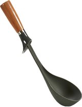 sauslepel 11 x 33 cm hout grijs/bruin