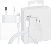 USB-C Adapter Snellader + 1 meter kabel - Geschikt voor Apple iPhone - 13 / 12 - Apple iPad - USB-C Apple Lightning |Snellader iPhone 13 / 12 / 11 / X / iPad / 13 / 12 Pro Max / iPhone 13 / 12 pro / iphone 13 / 12 mini