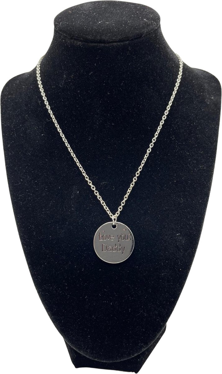 Goedkoopste Daddy, Love You Daddy, Papa, Ketting, Hanger, Zilverkleurig, Dochter, Daughter, Pappa, Papi, Geliefden, Vrienden, Relatie