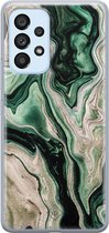 Casimoda® hoesje - Geschikt voor Samsung A33 - Groen marmer / Marble - Backcover - Siliconen/TPU - Groen