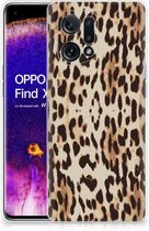 Coque en silicone TPU OPPO Find X5 de téléphone léopard