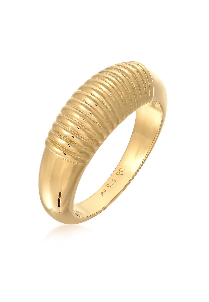 Elli PREMIUM Dames Ring Elli PREMIUM Ring Dames Ripple Design Chunky in 925 sterling zilver Gerhodineerd
