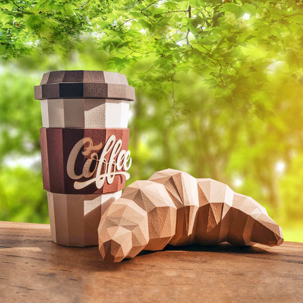3D Papercraft Kit Koffie Pauze – Compleet knutselpakket met snijmat, liniaal, vouwbeen, mesje