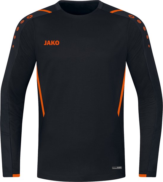 Jako - Sweater Challenge - Zwart met Oranje Trui Heren-XXL