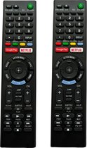 2-Pack Afstandsbediening - Universeel - Geschikt voor Sony TV - LCD - HD - 4K - 8K - Smart TV - Remote Control