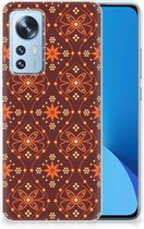 Smartphone hoesje Xiaomi 12 | 12X Leuk Case Batik Brown