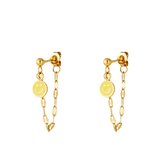 Earrings Smiley - Yehwang - Oorbellen - One size - Goud/Geel