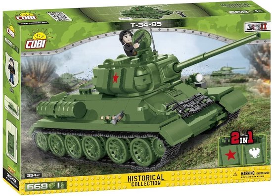 COBIHistorical Collection WWII 2542 T-34-85  tank - Constructiespeelgoed - Bouwpakket - Modelbouw