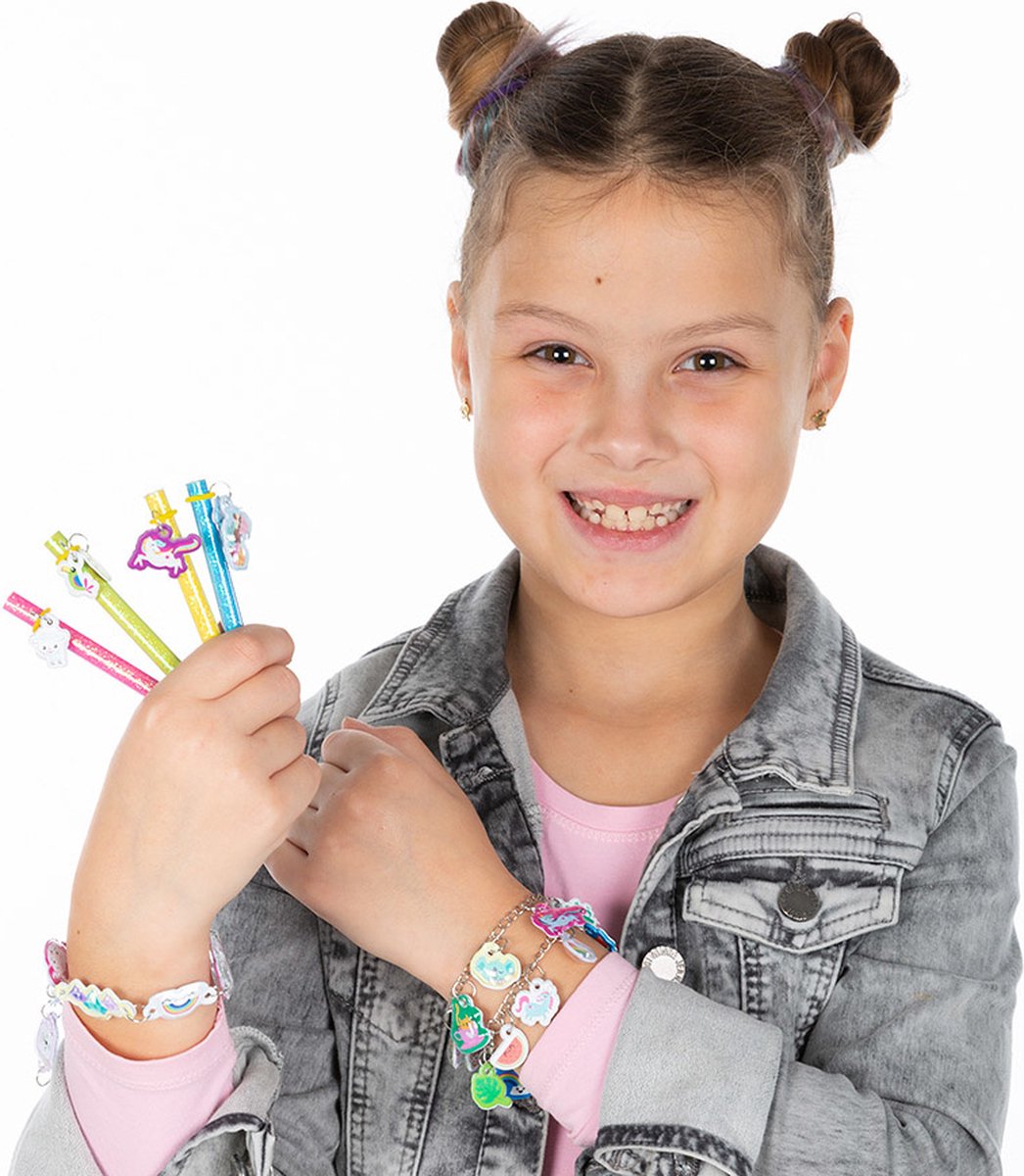 Totum 3 dieren bedel armbandjes maken meer dan 50 bedels met vrolijke dieren en figuren knutselen sieradenset speelgoed meisjes — afbeelding 12