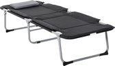 Outsunny Campingbed veldbed opklapbed met kussens campingbed incl. tas zwart A20-153