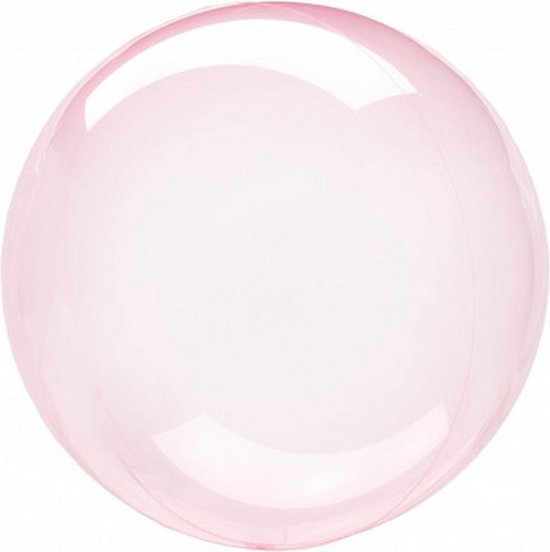 folieballon Clearz Petite Crystal 30 cm transparant zalm