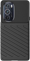 Cazy Motorola Edge 30 Pro TPU Grip Case Telefoonhoesje - Zwart