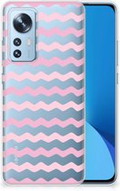 GSM Hoesje Xiaomi 12 | 12X Bumper Hoesje Waves Roze