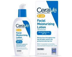 CeraVe Facial Moisturizing Lotion - Zonnebrandcrème - AM Gezichtscrème spf 30 - 60ml