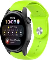 Siliconen Smartwatch bandje - Geschikt voor  Huawei Watch 3 - Pro sport band - lichtgroen - Strap-it Horlogeband / Polsband / Armband