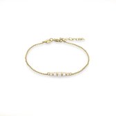 Gisser Jewels - Armband VGB019 - 14k geelgoud - met zirconia stenen - 17 + 3 cm