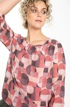 Cassis Dames Hemd met sixties print - Blouse - Maat 40