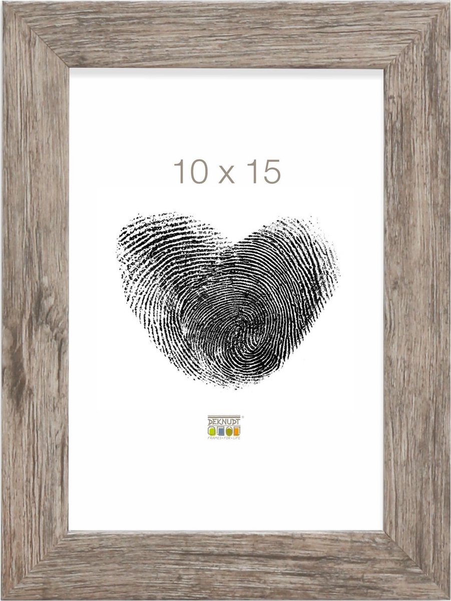 Deknudt Frames fotolijst S45RH7 - grijs-beige - hout - 10x15 cm