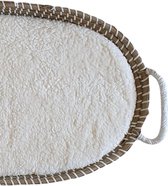 Teddy matrashoes Ecru - mozes verschoonmand - Teddystof - cover - hoeslaken